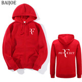 High Quality Roger Federer RF print perfect Hoodies men women unisex Hip Hop zipper black hoodie Sweatshirt hoody Free Shipping High Quality Roger Federer RF print perfect Hoodies men women unisex Hip Hop zipper black hoodie Sweatshirt hoody Free Shipping