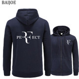 High Quality Roger Federer RF print perfect Hoodies men women unisex Hip Hop zipper black hoodie Sweatshirt hoody Free Shipping High Quality Roger Federer RF print perfect Hoodies men women unisex Hip Hop zipper black hoodie Sweatshirt hoody Free Shipping