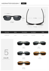 High Quality Retro Sunglasses Men Polarized Driving Sun Glasses Mens Outdoor Metal Frame Vintage Glasses Brand Designer Eyewear