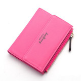 High Quality PU Leather Wallets Women Lovely Letter Priting Zipper &amp; Clasp Coin Pocket Short Purse Clutch Small Wallet Female