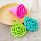 High Quality Portable Silicone Gel Foldable Collapsible Style Funnel Hopper Kitchen cooking tools
