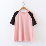High Quality On the Back Flower Embroidery T-shirt Women Kawaii Pattern Short Sleeve Design Cotton T Shirt Women Tees Tops