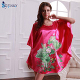 High Quality Nightgowns Sleepshirts 2016 Faux Silk   home Bathrobe female Women Sleepwear Dressing Gown High Quality Nightgowns Sleepshirts 2016 Faux Silk   home Bathrobe female Women Sleepwear Dressing Gown