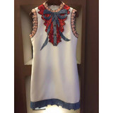 HIGH Quality Newest Fashion 2016 Summer Runway Dress Women's Sleeveless Luxury Sequined Bow Vintage Mini Dress