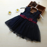 High quality NewBorn Baby Dresses Summer Princess lace Bow Infant Infant Dresses For baby Girls clothes Toddler clothes