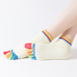 Color Five-Finger Yoga Non-Slip Socks