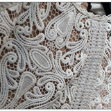HIGH QUALITY New Fashion 2018 Designer Runway Dress Women's Flare Sleeve Cascading Ruffles Lace Dress