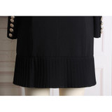 HIGH QUALITY New Fashion 2017 Runway Designer Dress Women's Long Sleeve Notched Collar Double Breasted Buttons Dress
