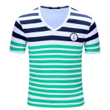 high quality Mwxsd brand casual mens striped men embroidery polo shirts short sleeve cotton polo shirt men slim fit camisas polo