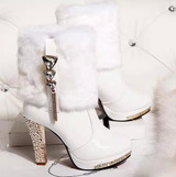 EFFGT New Women Boots Designer Fashion Platform Chunky High Heels  Women Autumn Winter Shoes Martin boots free shipping C199