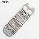 efero 1pair Cute Animal Women Socks Female Cotton Socks Meias Autumn Winter Warm Sock For Lady Girls Art Socks Chaussettes Femme