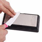 EECOO Pro Whetstone Knife Sharpener Diamond Sharpening Stone 400/1000# Grit System Grinding Stone With Non-slip Base For Knife