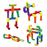 Educational Water Pipe Building Blocks Toys for Children DIY Assembling Pipeline Tunnel Block Model Toy for kids