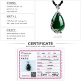 EDI Retro Royal Garnet Gemstone 100% 925 Sterling Silver Natural Chalcedony Pendant Necklace Female Fine Jewelry