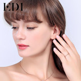 EDI Ring Romantic Love 18K Rose Gold Anniversary Bands Real Natural Diamond Ring For Women Female Genuine Fine Jewelry Gifts