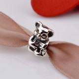EDELL 100% Genuine 925 Sterling Silver Animal flower pig beads Clear CZ Charm bead Fit Bracelet DIY bangle Pendants Gift jewelry