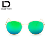 DOLCE VISION Female Vintage Sunglasses Women Silver Mirror Sun Glasses For Women Brand 2017 Retro Lunette Oculos Ladies