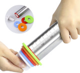 Laintene Rolling Pins with Silicone Mat, Adjustable Rolling Pin with 4 Guide Rings for Baking Fondant Pastry Cake