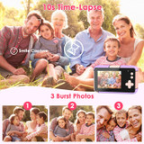 Wisjoys joylink Kids Camera, Rechargeable 2.4inch Digital Camera for kids Toy Camera with 16MP HD 1080P Video Recorder Child Digital Camera with 32GB TF Card