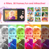 Wisjoys joylink Kids Camera, Rechargeable 2.4inch Digital Camera for kids Toy Camera with 16MP HD 1080P Video Recorder Child Digital Camera with 32GB TF Card