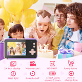 Wisjoys joylink Kids Camera, Rechargeable 2.4inch Digital Camera for kids Toy Camera with 16MP HD 1080P Video Recorder Child Digital Camera with 32GB TF Card