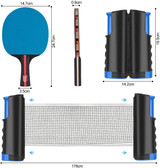 Reemita Table Tennis Set, Ping Pang Set with Premium Table Tennis Bats and 8 Balls, Include Retractable Table Tennis Net Storage bag