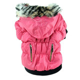 Doggy Puppy Warm Winter Coat Zipper Fold Hoodies Dog Costume Pet Cat Apparel
