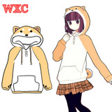 Doge Women Hoodies Ear Hoodie Pouch Women's Clothing Pullover Sweatshirt Vetement Kawaii Japanese Anime Tail WXC