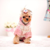 dog warm coat pet clothes for dogs and cats small dog clothes winter jacket  plaid overcoat windbreaker