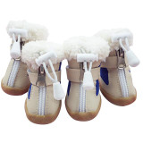 Dog Shoes Winter Warm Snow Boots Anti-skidding Pet Shoes For Small Dogs Chihuahua Teddy Puppy Cat Shoes Non-Slip Soles 4pcs/set Dog Shoes Winter Warm Snow Boots Anti-skidding Pet Shoes For Small Dogs Chihuahua Teddy Puppy Cat Shoes Non-Slip Soles 4pcs/set