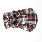 Dog Pet Casual Plaid Lapel Button Shirt Jacket Cotton Blend Sweatshirt S-XL Large