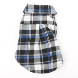 Dog Pet Casual Plaid Lapel Button Shirt Jacket Cotton Blend Sweatshirt S-XL Large