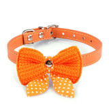 dog Collar 1PC Knit Bowknot Adjustable PU Leather Dog Puppy Pet Collars Necklace Aug4