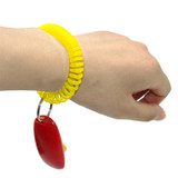 Dog Clicker Cat Training Trainer with Key Ring And Wrist Strap 7 Colors