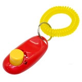 Dog Clicker Cat Training Trainer with Key Ring And Wrist Strap 7 Colors