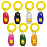 Dog Clicker Cat Training Trainer with Key Ring And Wrist Strap 7 Colors