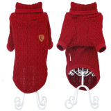 Dog Cat Knit Sweater Kitten Puppy Classic Turtleneck Sweatshirt Knitwear Pet Autumn Winter Coat Clothes Apparel 3 Colors