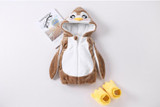 Doayni Baby Winter Jackets For Baby Girl Novelty Penguin Hooded Vest Thick Warm Baby Girl Cotton Clothes with Shoes Unisex