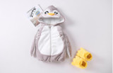Doayni Baby Winter Jackets For Baby Girl Novelty Penguin Hooded Vest Thick Warm Baby Girl Cotton Clothes with Shoes Unisex