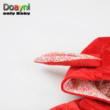 Doayni Baby 2017 Winter Jackets For Baby Girl Long Sleeve Hooded Coat Thick Warm Rabbit Baby Girl Cotton Clothing Infant