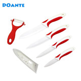 DOANTE Brand Zirconia Ceramic Knife Set 3" 4" 5" 6" Inch + Peeler White Blade Kitchen Knives Set Paring Chef Knife