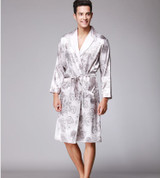 Soft Anti real silk Nightdress Robes for men Spring Autumn Style Nightdress Bath Robe Bathrobe Sleepwear Long sleeve Nightgowns