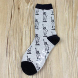 Socks Women Cotton Brand Eiffel Tower Ferris Wheel Printed Crew Long Happy Funny Sox Harajuku Skateboard Dress Designer Meias