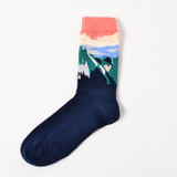 Socks Funny Retro Art Painting Character Pattern for Women Men ox Calcetines Van Gogh Socks paragraph abstract art oil painting