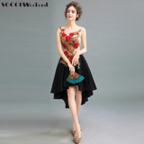 SOCCI Weekend White Black Cocktail Dress 2017 Sleeveless Beaded Hi Low Formal Wedding Party Dresses Embroidery Hi Lo Prom Gowns