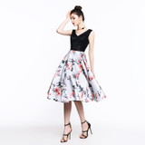 SOCCI Weekend Black Lace Printed Flowers Cocktail Dress 2017 Sleeveless Lace up Vestidos de Girls Formal Wedding Party Dresses