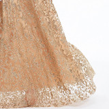 SOCCI Weekend 2017 Vintage Gold Embroidery Evening Dresses V Back Lace Up Modest Formal Prom Party Wedding Gowns abendkleider