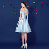 SOCCI Pink Cocktail Dresses  Boat Neck A-Line Knee-Length Cocktail Party Dress Lace-up back Gown veatidos de festa Custom made