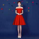 SOCCI Pink Cocktail Dresses  Boat Neck A-Line Knee-Length Cocktail Party Dress Lace-up back Gown veatidos de festa Custom made