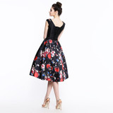 SOCCI Short Black Flowers Cocktail Dresses 2017 Sleeveless Formal Wedding Party Dress Embroidery Lace Up Back Robe De Cocktail